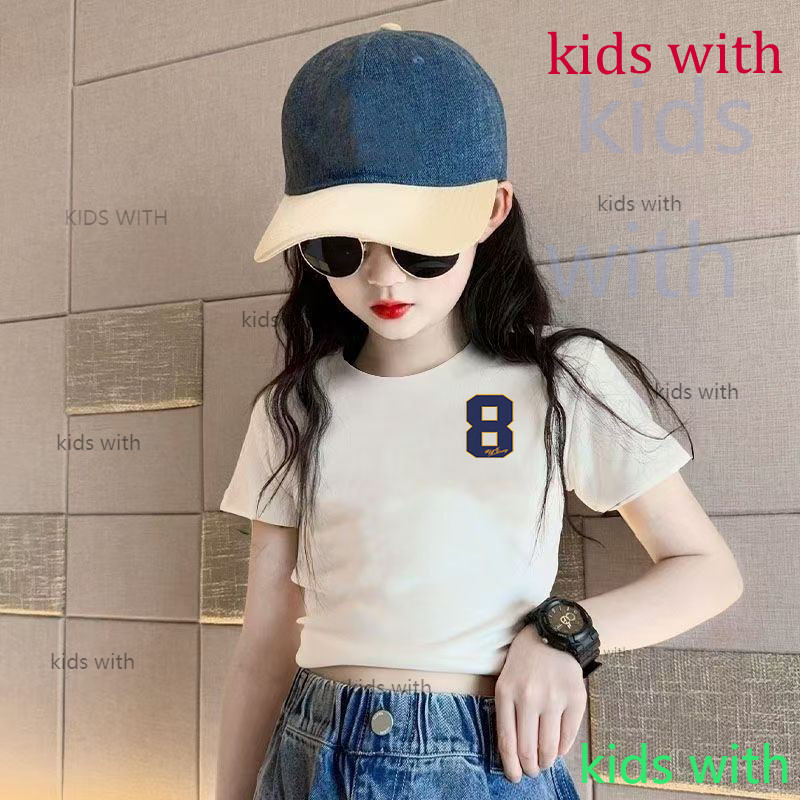 (จัดส่งตลอด 24 ชั่วโมง) ผลิตภัณฑ์ใหม่ในปี 2026! เด็กหญิงแขนสั้นเสื้อยืด 100% Cotton พิมพ์เสื้อยืด A509