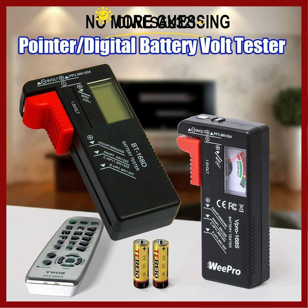 OIWLSAX321 เครื่องมือวัดไฟฟ้า AAA/C/D/9V/1.5V ปุ่มดิจิตอลเซลล์ Universal Voltage Checker