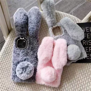 กระต่ายผม Tpu ปกอ่อนป้องกันเคสโทรศัพท์สําหรับ VIVO V70 Elite V70fe V60 V50 V40 Lite เปลือกสาวของขวัญ