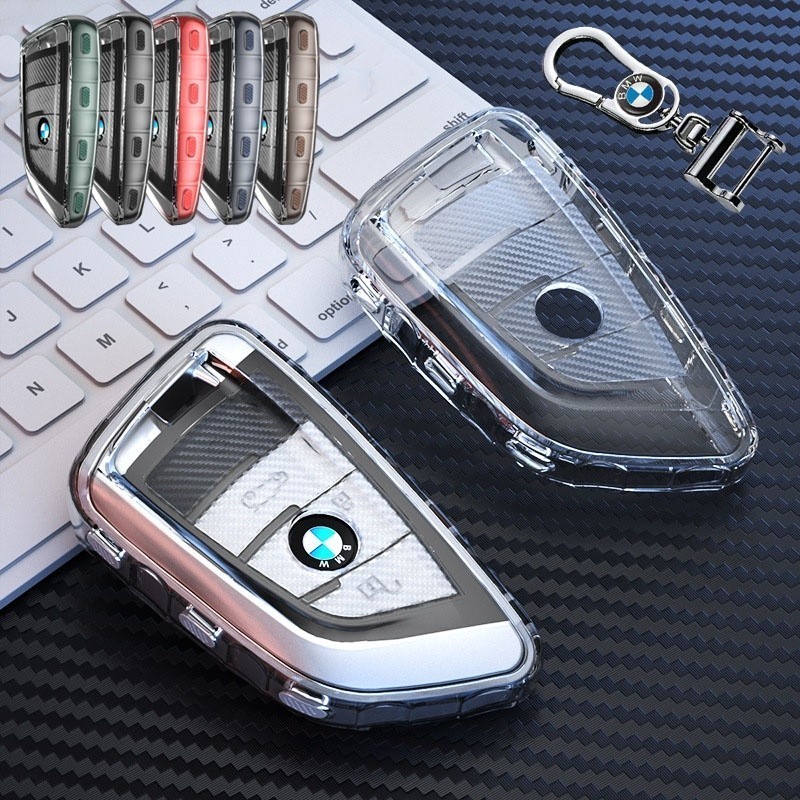 สําหรับเคสกุญแจ BMW/3 series/5 series/7 series/G20 G21 G30 G31 เคสกุญแจรถใส Blade เคสกุญแจคาร์บอนไฟเ