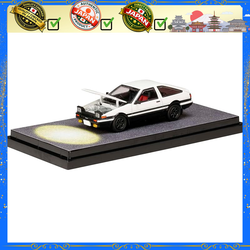 HJ64 1/64 Toyota Sprinter Trueno GT APEX (AE86) / Initial D Engine Mounted Model with Wataru Akiyama