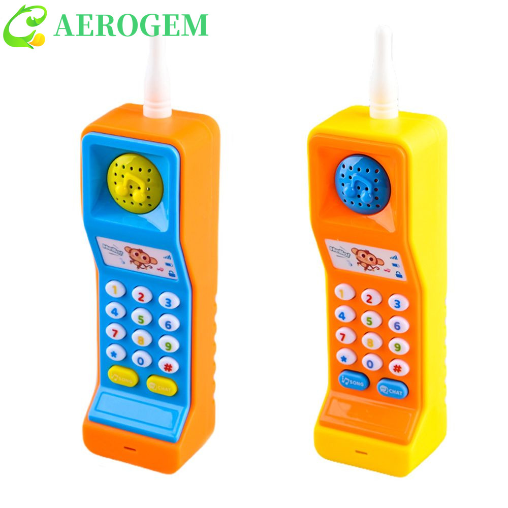 AEROGEM ของเล่นโทรศัพท์มือถือ, ดนตรีพร้อมเสียงแสงของเล่นเด็ก, ของขวัญ Brithday ตรัสรู้จําลองการ์ตูนน่ารักเด็กการเรียนรู้โทรศัพท์มือถือการศึกษา