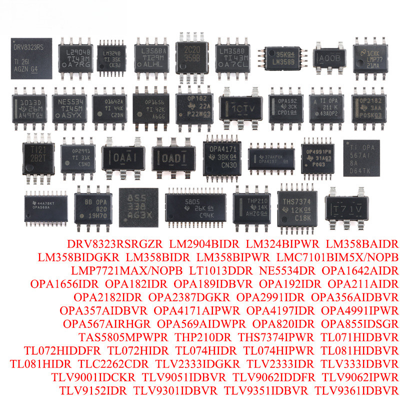 LM324B LM2904B DRV8323RS LM358B 358B LMC7101 A00B AOOB LMP7721 LT1013DR OPA182 OPA2991 THP210 1BZ OP