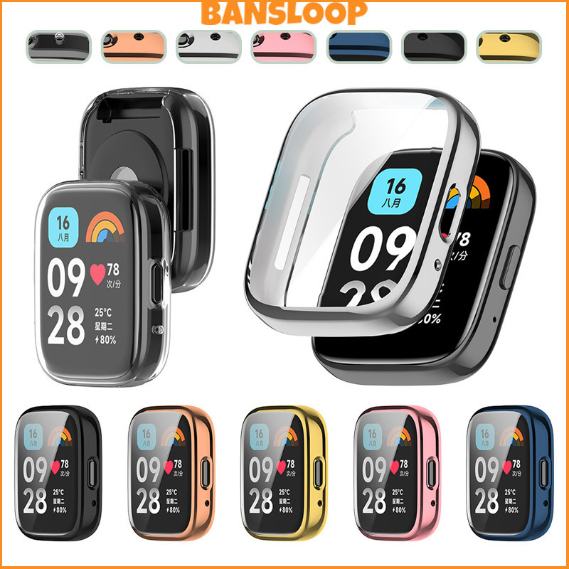 ฝาครอบคลุมกรณี TPU Xiaomi Redmi Watch 3 Active/ Lite ด้วยฟิล์มป้องกันหน้าจอ Bumper for Smartwatch Xiaomi Watch 3 Lite