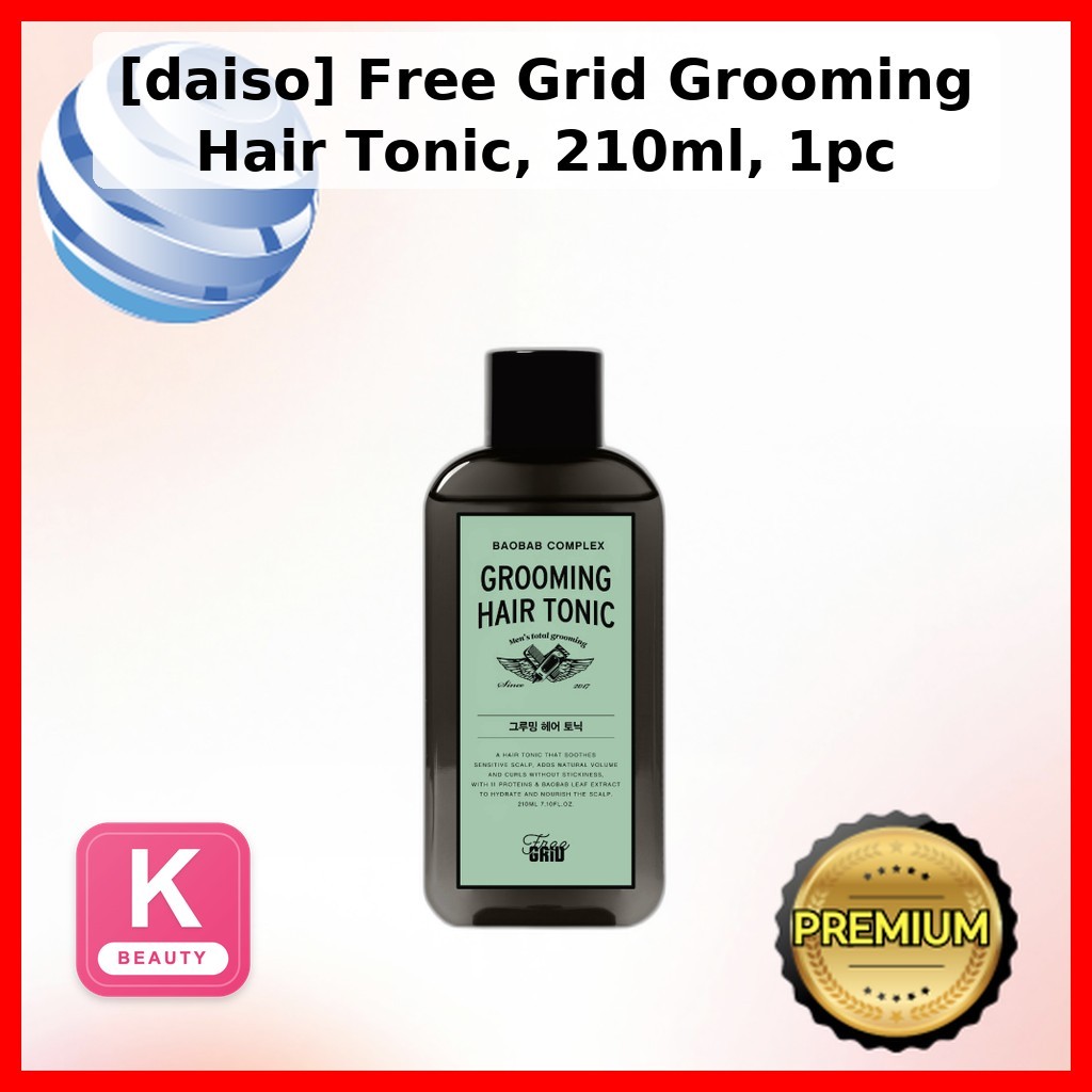 [daiso] ฟรี Grid Grooming Hair Tonic, 210ml, 1pc / Korean Hair Tonic / Volume & Texture / ของแท้ 100