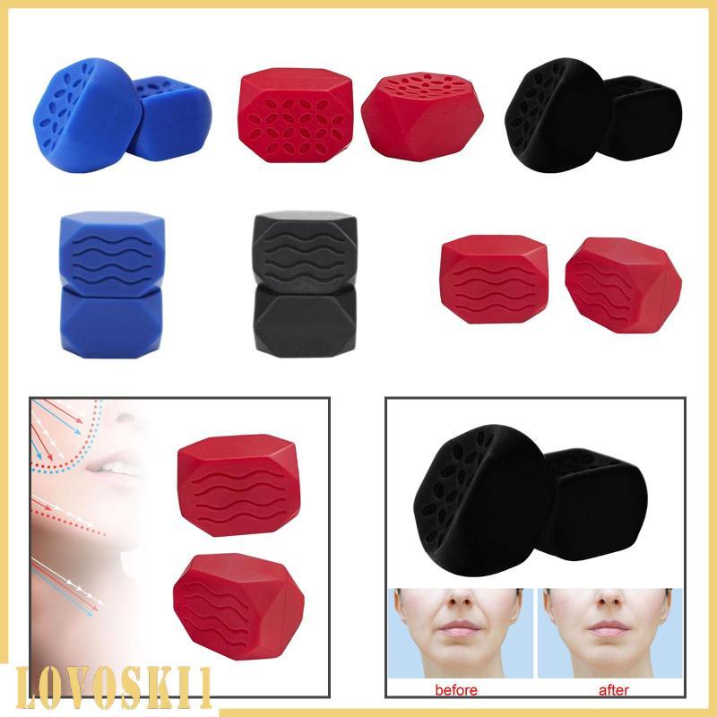 [Lovoski1] 2 ชิ้น Jawline Exerciser Facial Exerciser สําหรับผู้ชายผู้หญิงทนทาน Jawline Shaper