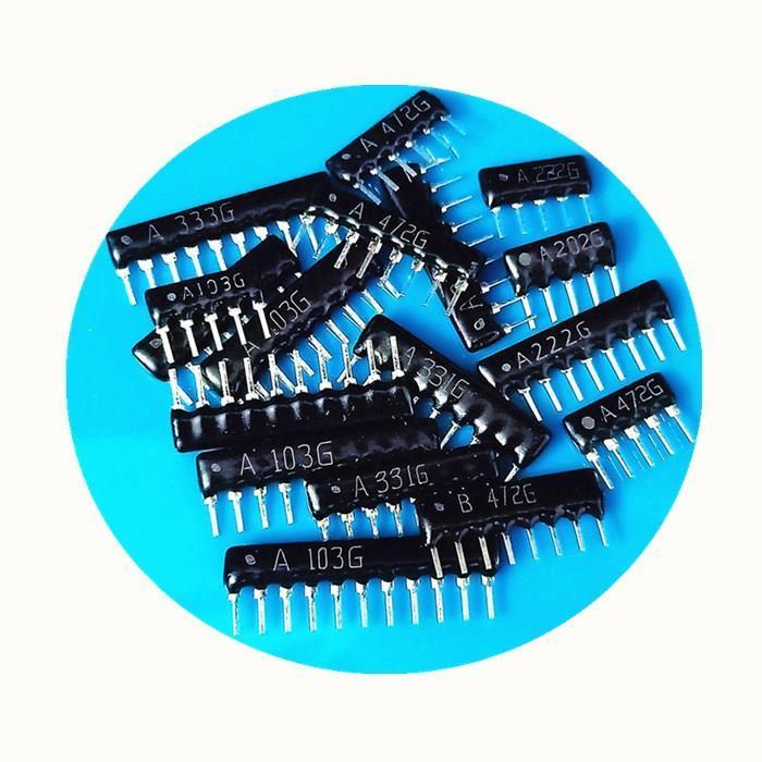 8/10เท้า8P ชุดตัวต้านทานแบบเสียบตรง B102G B472G B103G B104G/J 1K 4.7K 10K 100K