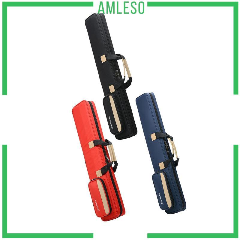 [แอมเลโซ] 3x4 Pool Cue Case Soft Cue Bag 1/2 Snooker Pool Cue Bag กันฝุ่นทนต่อการสึกหรอ