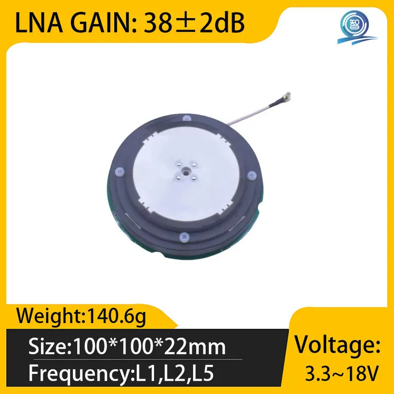 ความถี่เต็ม RTK Differential GNSS GPS Beidou GLONASS ในตัวเซรามิคความแม่นยําสูง GNSS ตําแหน่งเสาอากา