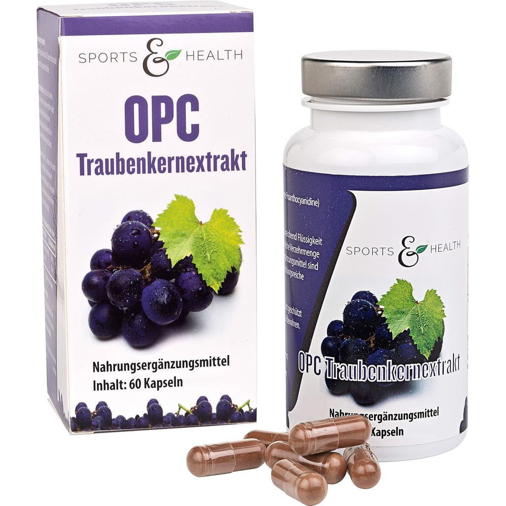 แคปซูล OPC ปริมาณสูง 500 มก. + OPC บริสุทธิ์ 350 มก., มังสวิรัติ, ใช้ได้นาน 2 เดือน