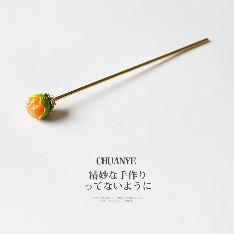 CHUANYE Kawano สีส้ม Hairpin โมเดิร์น Influencer สไตล์ใหม่หญิงสามมิติ Classy Hairpin Hairpin
