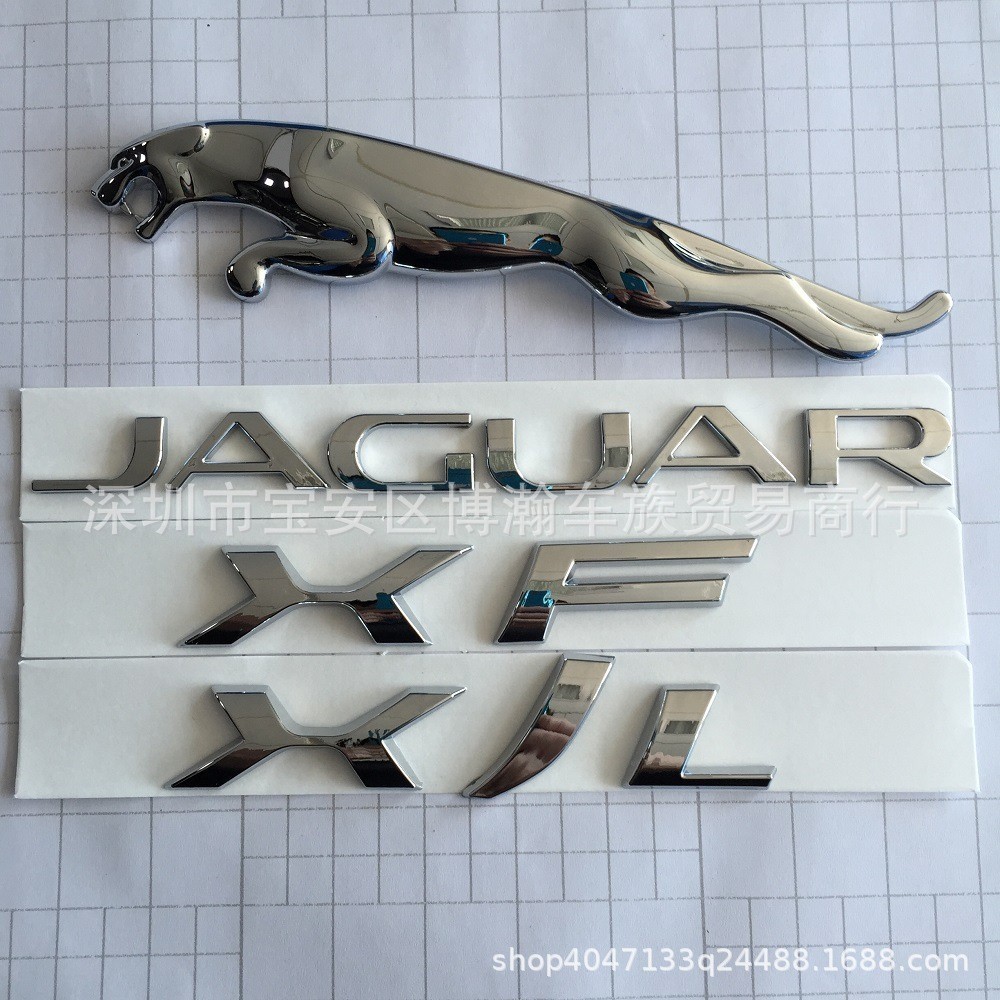 เหมาะสําหรับ JAGUAR XJ XJL XF โลโก้ด้านหลัง JAGUAR โลโก้ตัวอักษรรถด้านหลังโลโก้รถภาษาอังกฤษอุปกรณ์ตก