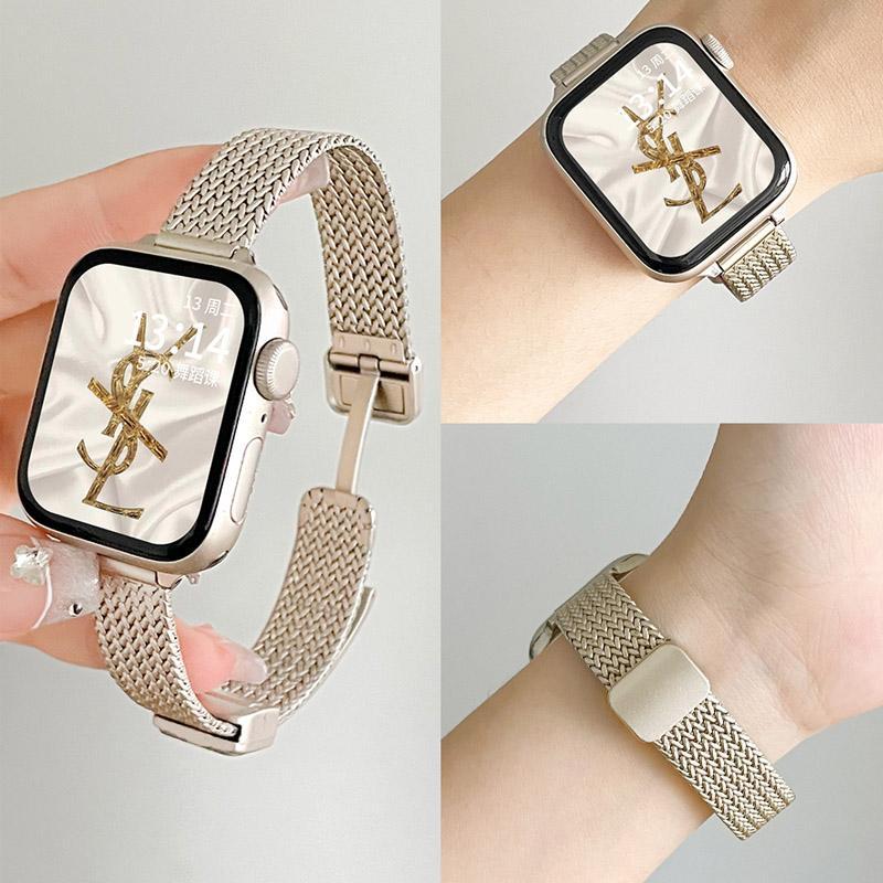 Magnetic Folding Loop Band สําหรับ Huawei Watch FIT 4 / 4 Pro band สแตนเลสสําหรับ Huawei Watch Fit 3 สายรัดข้อมือระบายอากาศอุปกรณ์เสริม