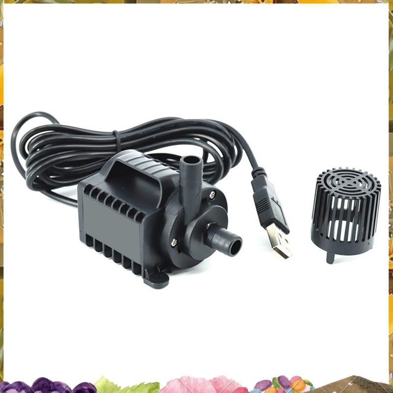 5V Submersible ปั๊มน้ํา 0-600L/H ปั๊มน้ําพุขนาดเล็ก 8 ระดับปรับ 0-7.2ft ยก USB ชาร์จสําหรับสระว่ายน้