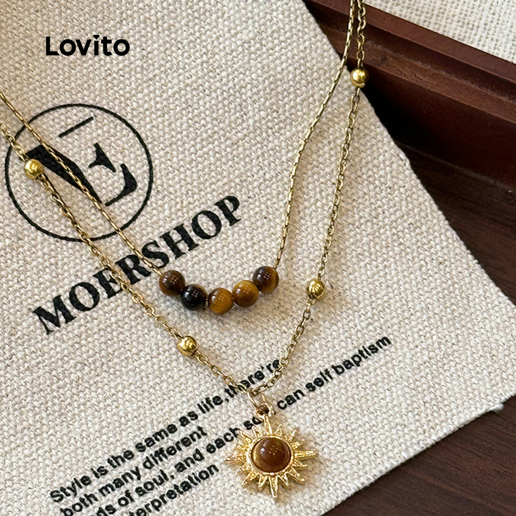 Lovito قلادة كورية فينتج — صورة 4