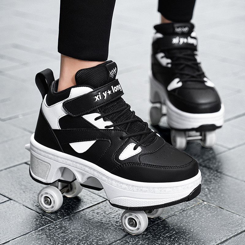 รองเท้าRoller Skates High Top 4 ล้ออัตโนมัติ สําหรับวัยรุ่นและเป็นของขวัญที่ดี