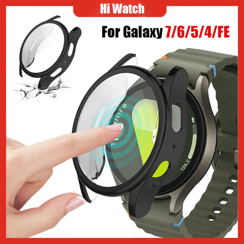 SAMSUNG เคส ทีพียู แบบนุ่มสําหรับ ซัมซุง กาแลคซี นาฬิกา7/6/5/4 44 มม.40 มม.เต็มป้องกันการตกหน้าจอเปลือกป้องกันสําหรับนาฬิกา 7 ฝาครอบ