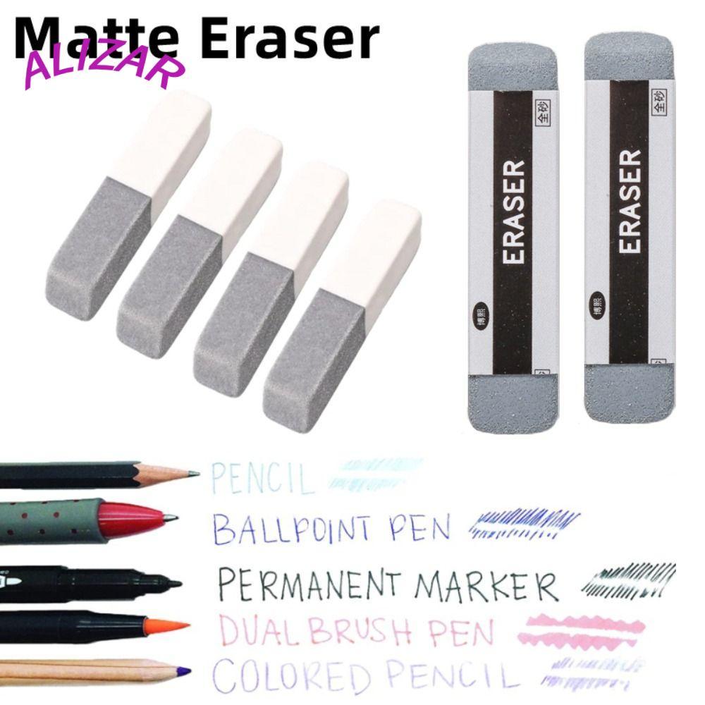 ALIZAR 1PCS Frosted Eraser, Dual-use Matte Sand Eraser,คุณภาพสูงของขวัญนักเรียน Traceless การเขียนกา