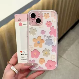 GOOD🔥น่ารักลูกแมวลูกสุนัขเข้ากันได้เคสไอโฟน 11 17 15 Pro Max 14 12 13 Pro Max XS XR X Max 7 16 14 8 Plus ดอกไม้โปร่งใส