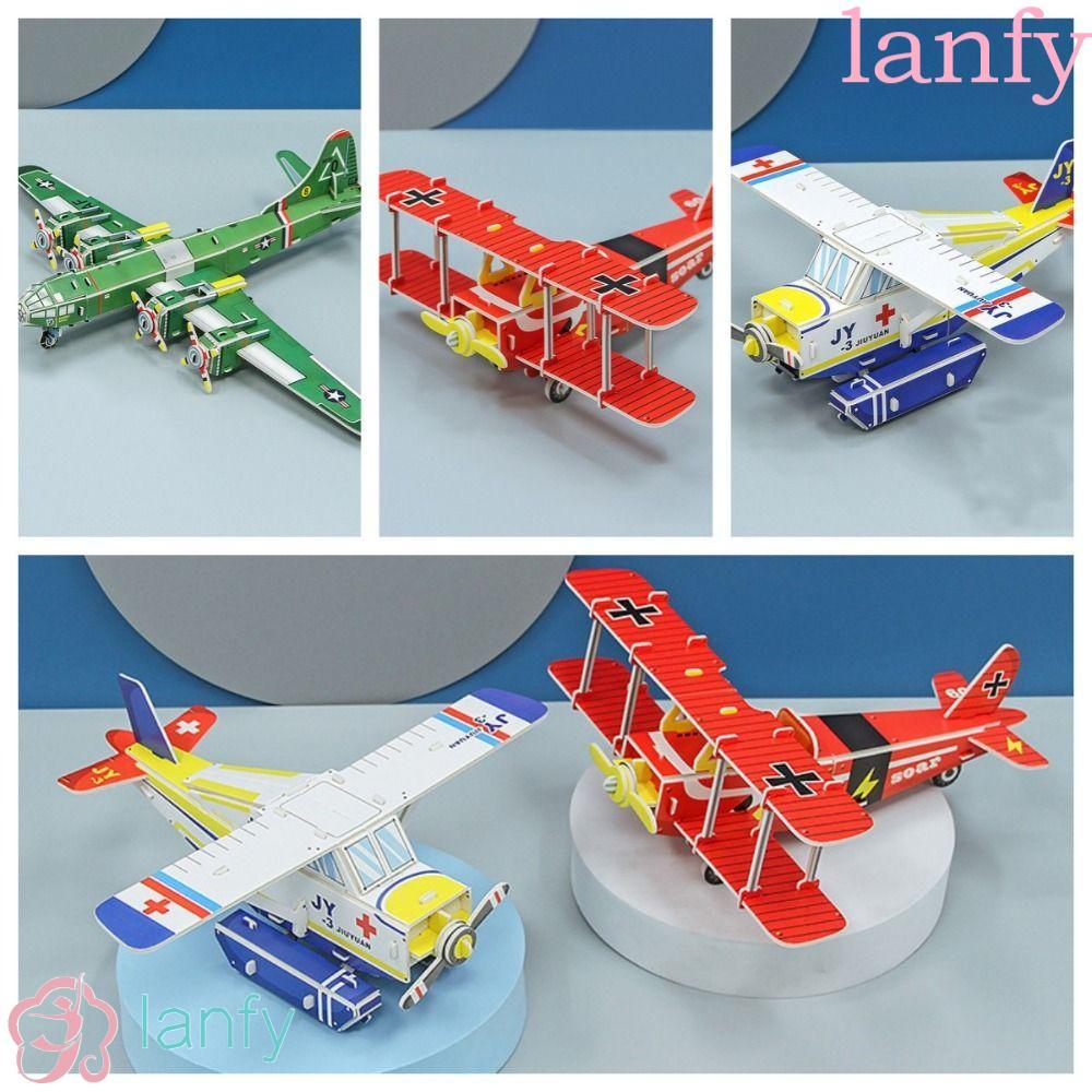 ของเล่นมอนเตสซอรี่ LANFY, ปริศนาเครื่องบินทํามือกระดาษ, การเรียนรู้ในช่วงต้น DIY 3D จิ๊กซอว์เด็กเด็กชาย