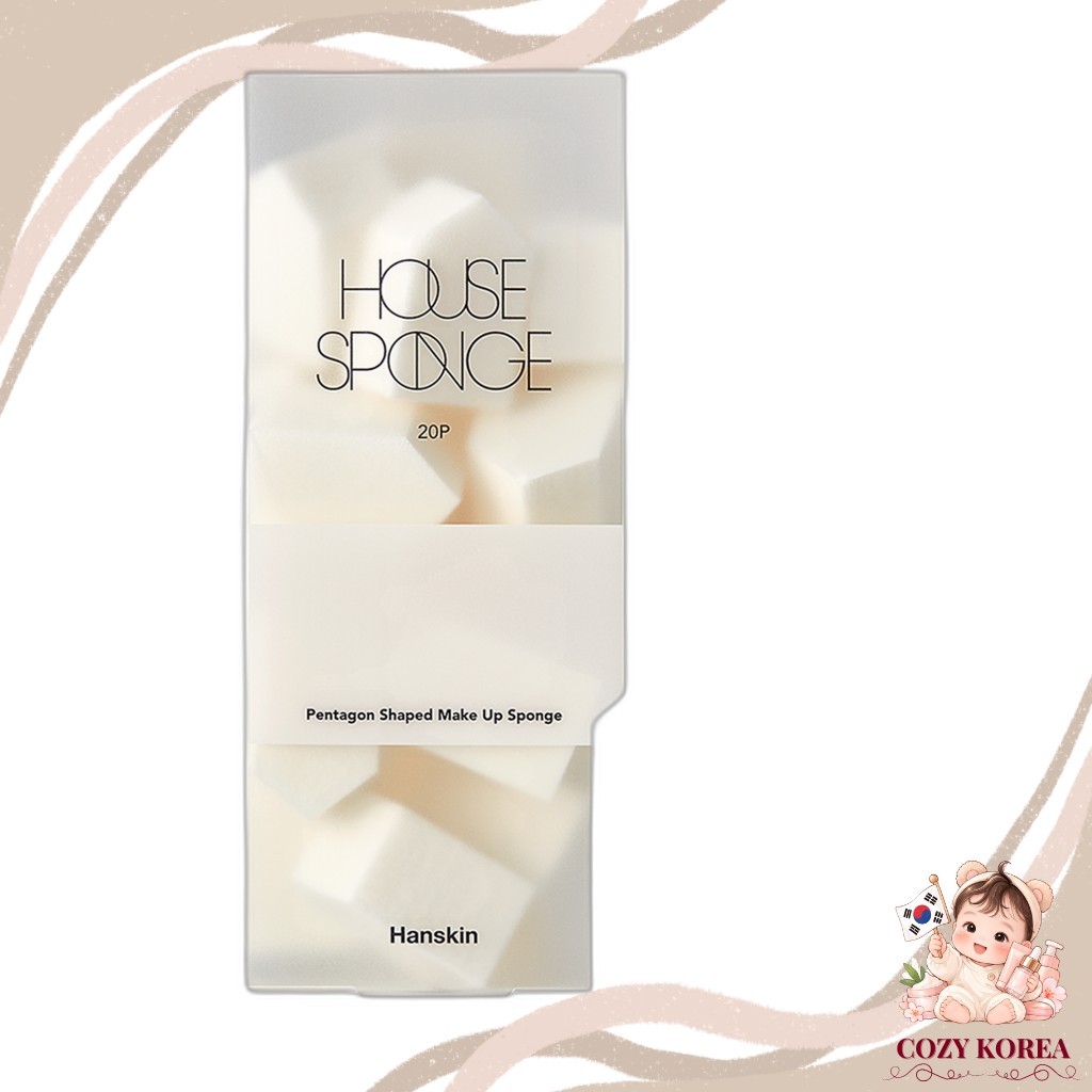 [hanskin] ฟองน้ําแต่งหน้า House 20 ชิ้น 1 ชิ้น / ฟองน้ําแต่งหน้าเกาหลี / การผสมหลายมุม / ของแท้ 100%