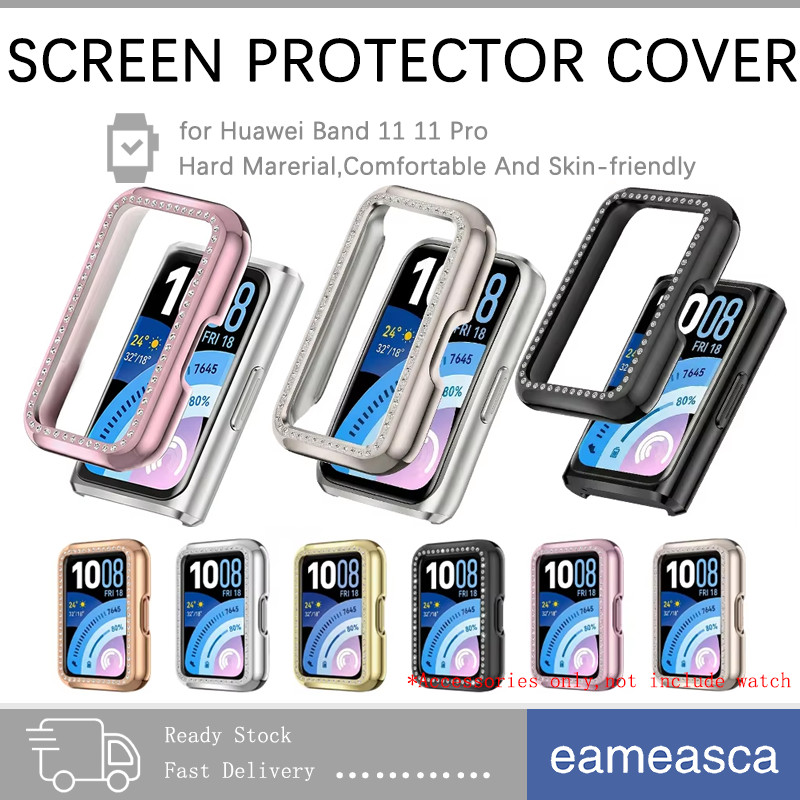 กรณีกลวงเพชร for Huawei Band 11 / Huawei Band 11 Pro เคส ปกป้องกันชนเชลล์ อุปกรณ์ปกป้อง Bling
