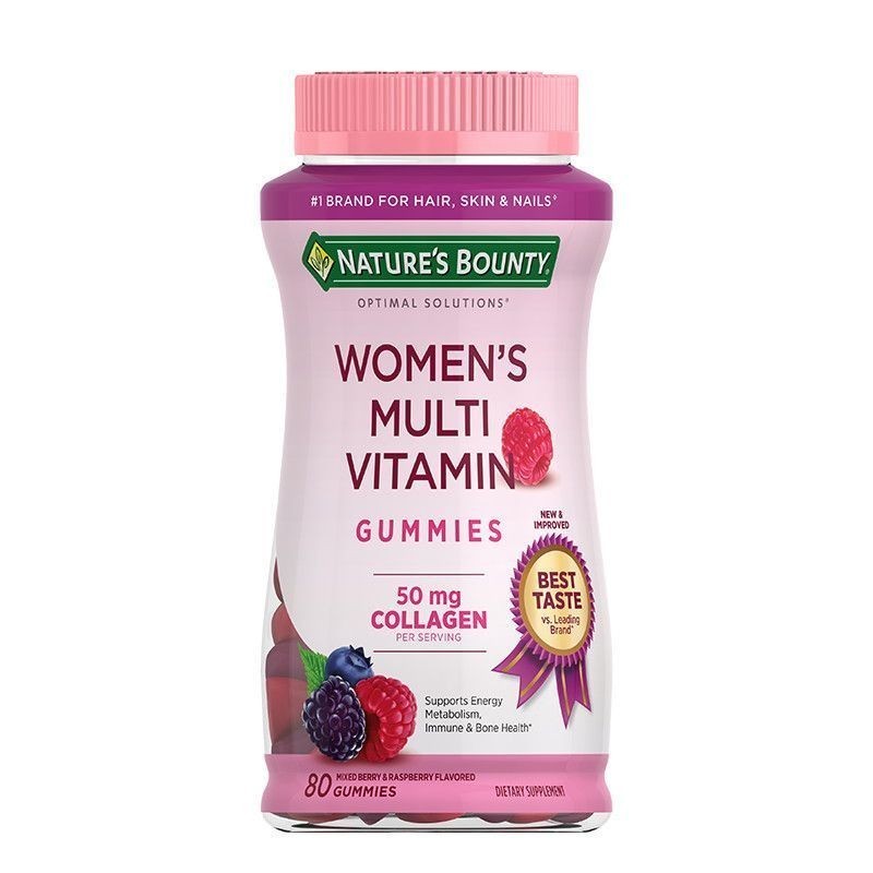 Natures Baby Gummy Womens Multivitamin VE Multi-Mineral Tablets Nutritional Collagen Health Care ประ