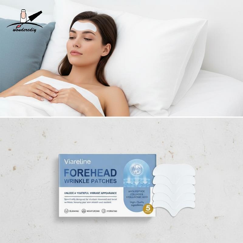 [wonderediy] แผ่นแปะริ้วรอยหน้าผากคอลลาเจน 5 ชิ้นชุดสําหรับผิวริ้วรอย Fine Lines Remover Skincare St