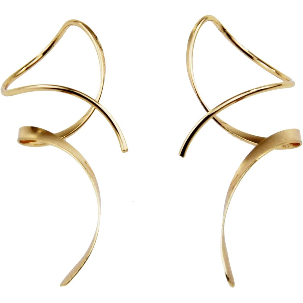 Earrings for Women Spiral threader earrings hand bent dangle earrings for women，suitable for gift gi