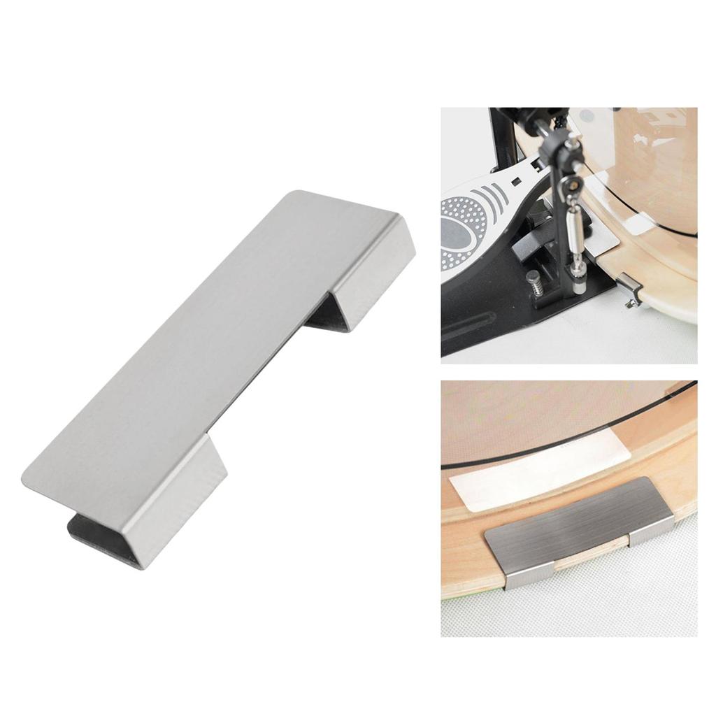 [gkglcd] Bass Drum Hoop Grip Protector Silver Stainless Drum Parts Replacement for Electronic Drum P