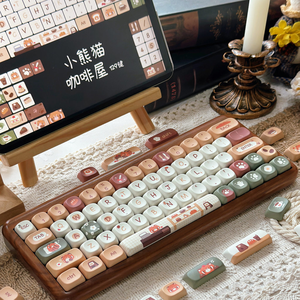 Long Cheng Panda Coffee House MOA ความสูง Adapt Mechanical Keyboard Tarantula จาก K99 98 104 108