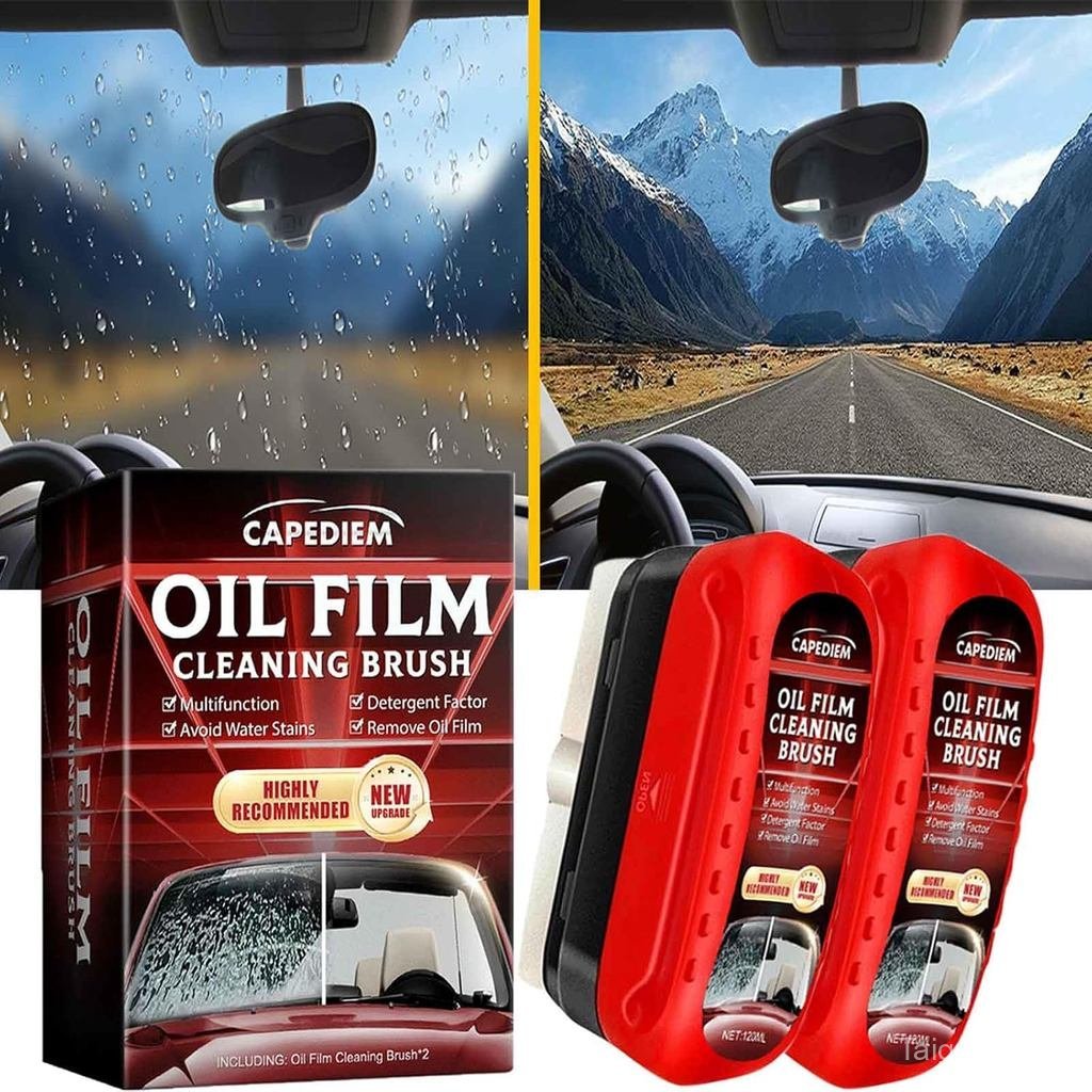CAPEDIEM 2025 NEW Fululuer Automotive Oil Film Cleaning Brush for Car Windows, Clear Vision Glass Cl