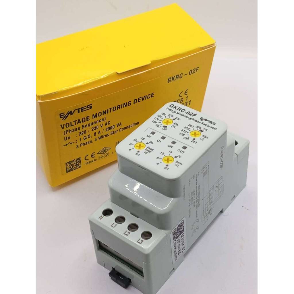 Newใหม่ GKRC-02F เฟสโปรเทคชั่น ป้องกันแรงดันไฟตก / ไฟเกิน สินค้าพร้อมส่ง งานแท้