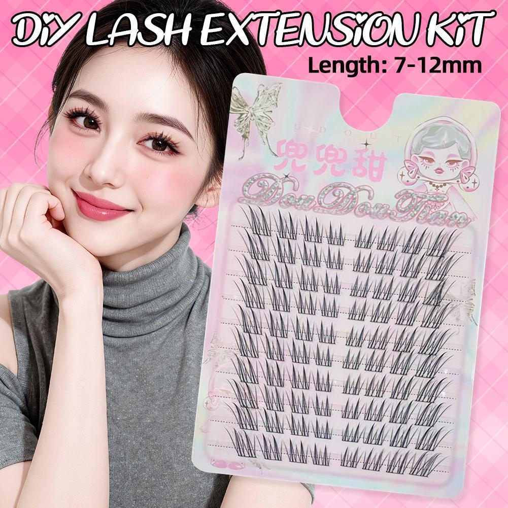 ขนตาปลอมคลัสเตอร์ Curl นํากลับมาใช้ใหม่ได้คลัสเตอร์ขนตาสําหรับผู้เริ่มต้น C0i0