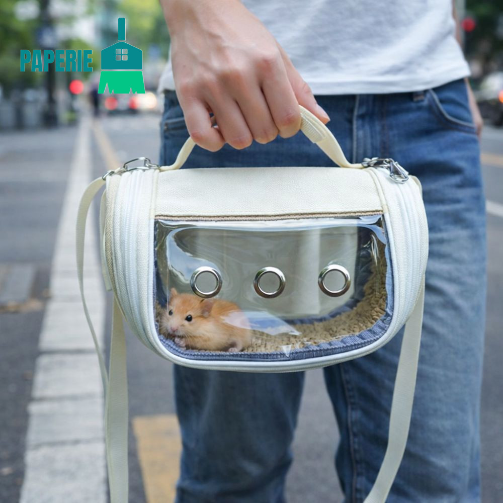 PAPERIE กรงขนส่งนก,แบบพกพาBreathable Parrot Out Bag,Pet Tote Bag Lightweight Escape-Proof with Handl
