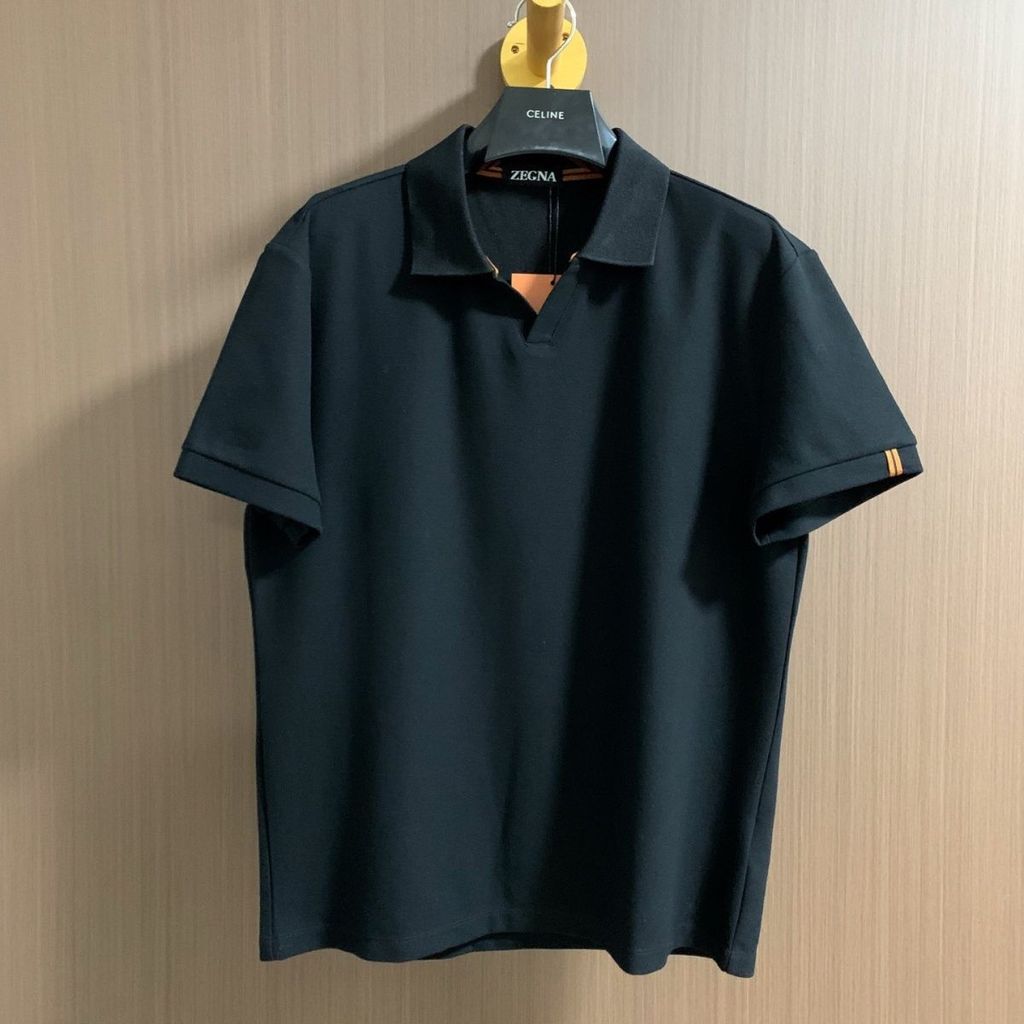 RKHX Zegna American-style Seagull summer breathable business short-sleeve shirt poloPOLO Men's casua