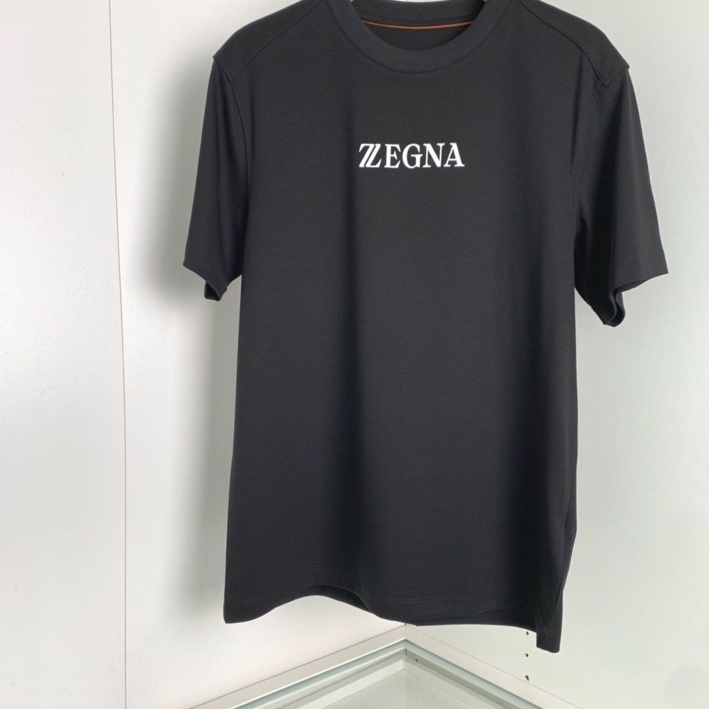 NDTC Zegna Combed cotton liquid ammonia summer cool fashion moisture-wicking casual short-sleeve shi