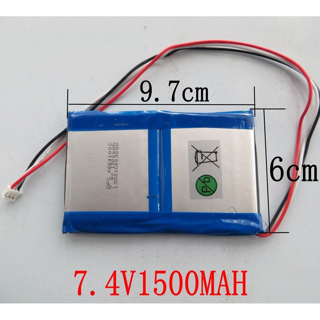 แบตเตอรี่ DVD พกพา 7.4V 1500MA แบตเตอรี่ทีว้าพกพา แบตเตอรี่โพลิเมอร์ อะไหล่DVD พกพา