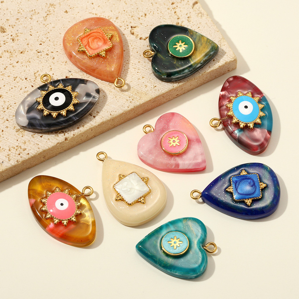 สร้อยคอมือและจี้ DIY ทำจากสแตนเลสชุบสี สำหรับการทำเครื่องประดับเอง