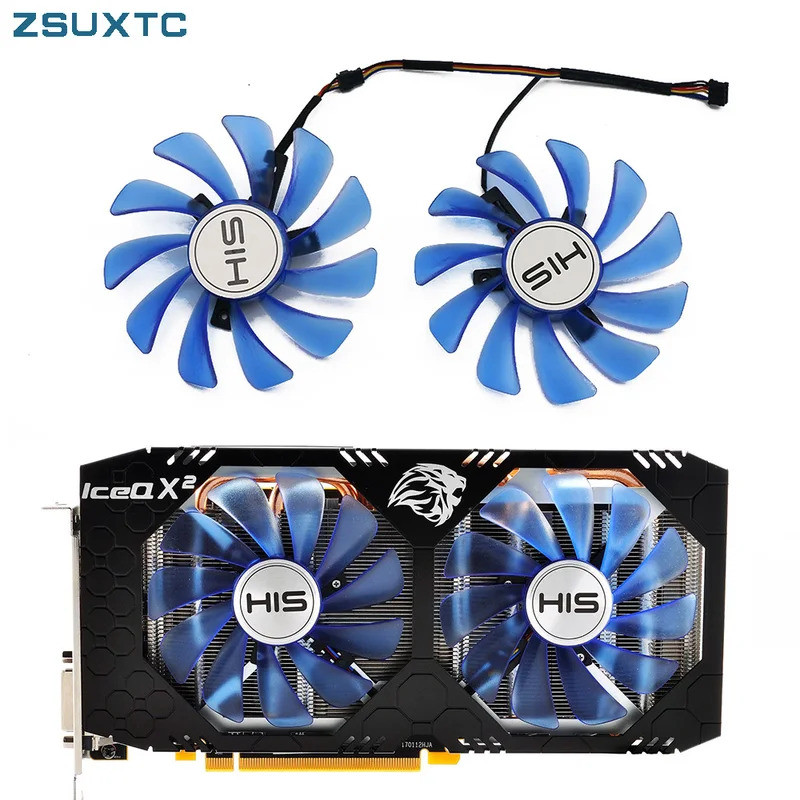 HL 95 มม.CF1010U12S FDC10H12S9-C 4pin RX590 GPU Cooler พัดลมสําหรับ HIS RX580 RX 590 580 Ice QX2 OC 
