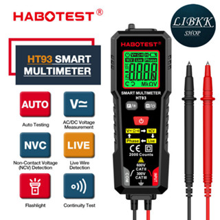 HABOTEST HT93 มัลติมิเตอร์ดิจิทัล AC วัดแรงดันไฟฟ้าอัตโนมัติ…