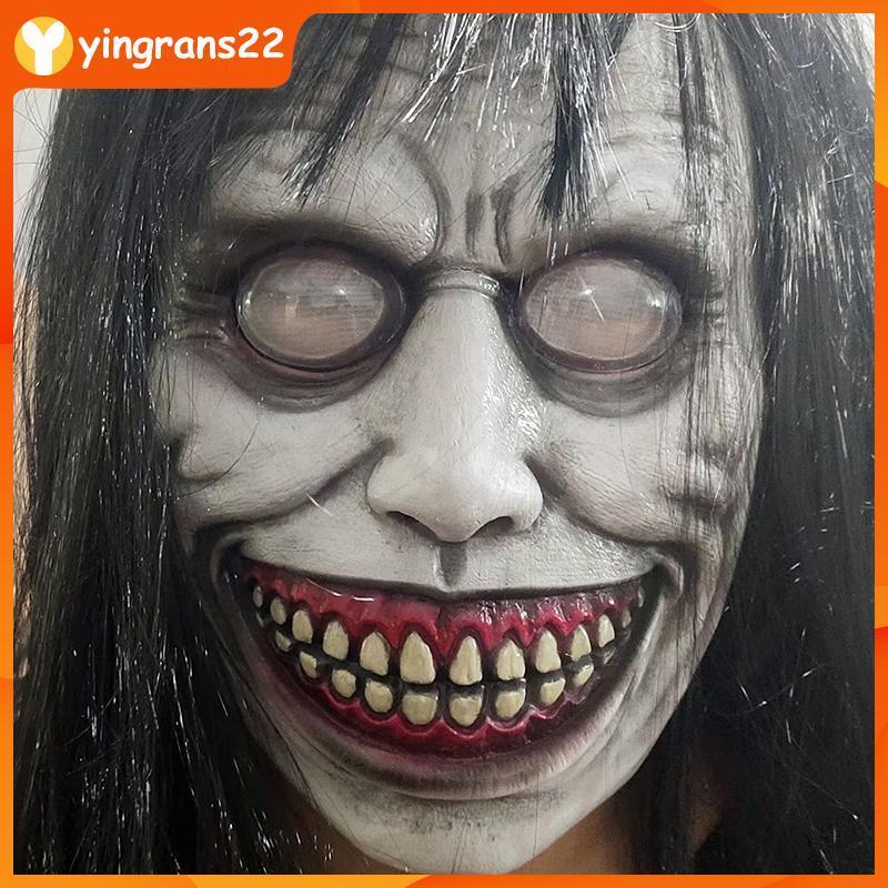 [YR2] สยองขวัญ Exorcist ยิ้มหน้าปีศาจหน้ากากคอสเพลย์ Evil Creepy Ghost Skull หน้ากากพลาสติกฮาโลวีน Carnival Party เครื่องแต่งกาย Prop YYS ราคา ถูกที่สุด ดีลบีเคเค แกลเลอรีภาพที่ 5