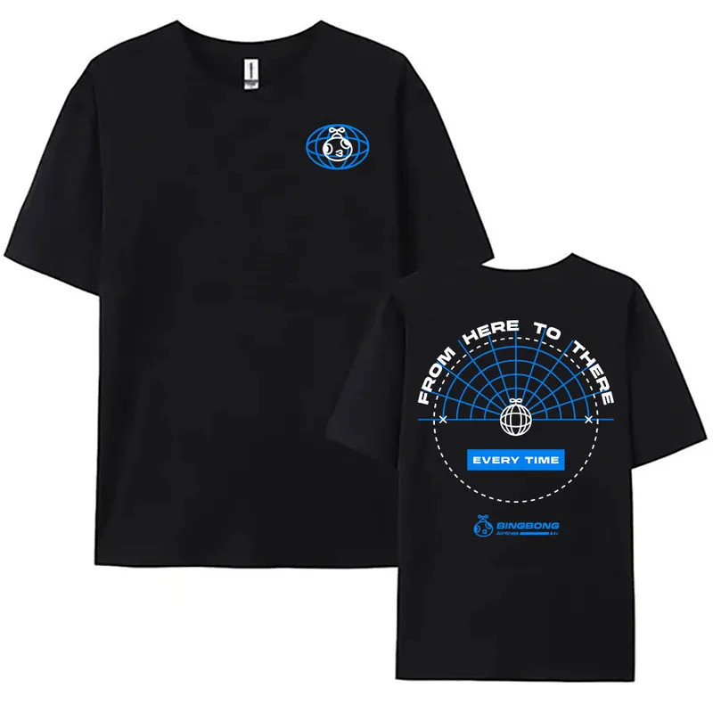 เสื้อยืดพิมพ์ลาย Bingbong Airlines Peak Game แบบยูนิเซ็กส์ สตรีทแวร์ แขนสั้น ทรงหลวม ผ้าฝ้าย เสื้อยื