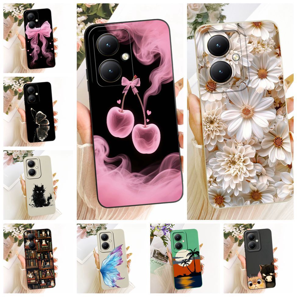 Vivo Y35 Plus Casing Vivo Y35m Plus Cover Fashion Cartoon Cute Funny Painted Silicone Phone Case Viv