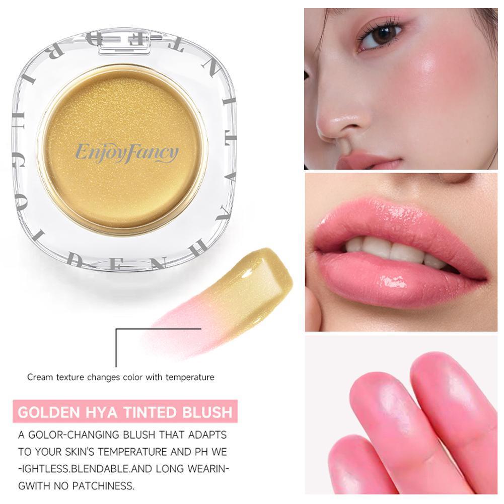Moisturizing Multi Purpose Cream Golden Color Changing Temperature Powder Lip Pink Blusher Y5c3
