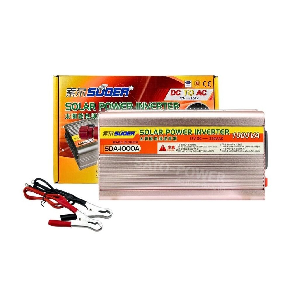 SUOER อินเวอร์เตอร์ SDA-200W, 1000W | 12V โมดิฟาย ซาย เวฟ Inverter Modified Sine Wave