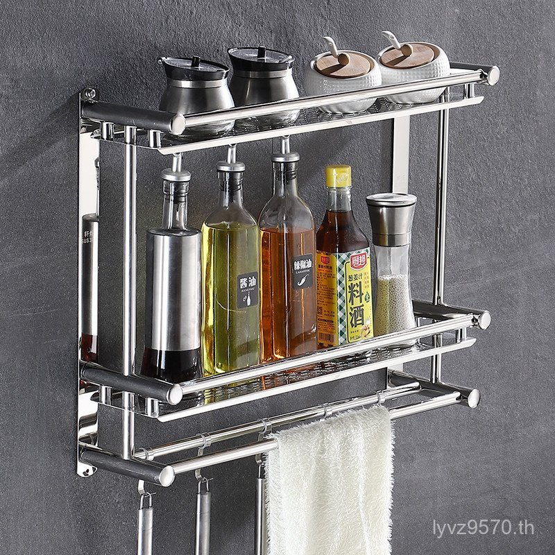 ห้องอาบน้ํา โมริ ชั้นวางห้องน้ําห้องน้ําติดผนังห้องน้ําสแตนเลสชั้นวางผ้าขนหนูฟรี OTPC