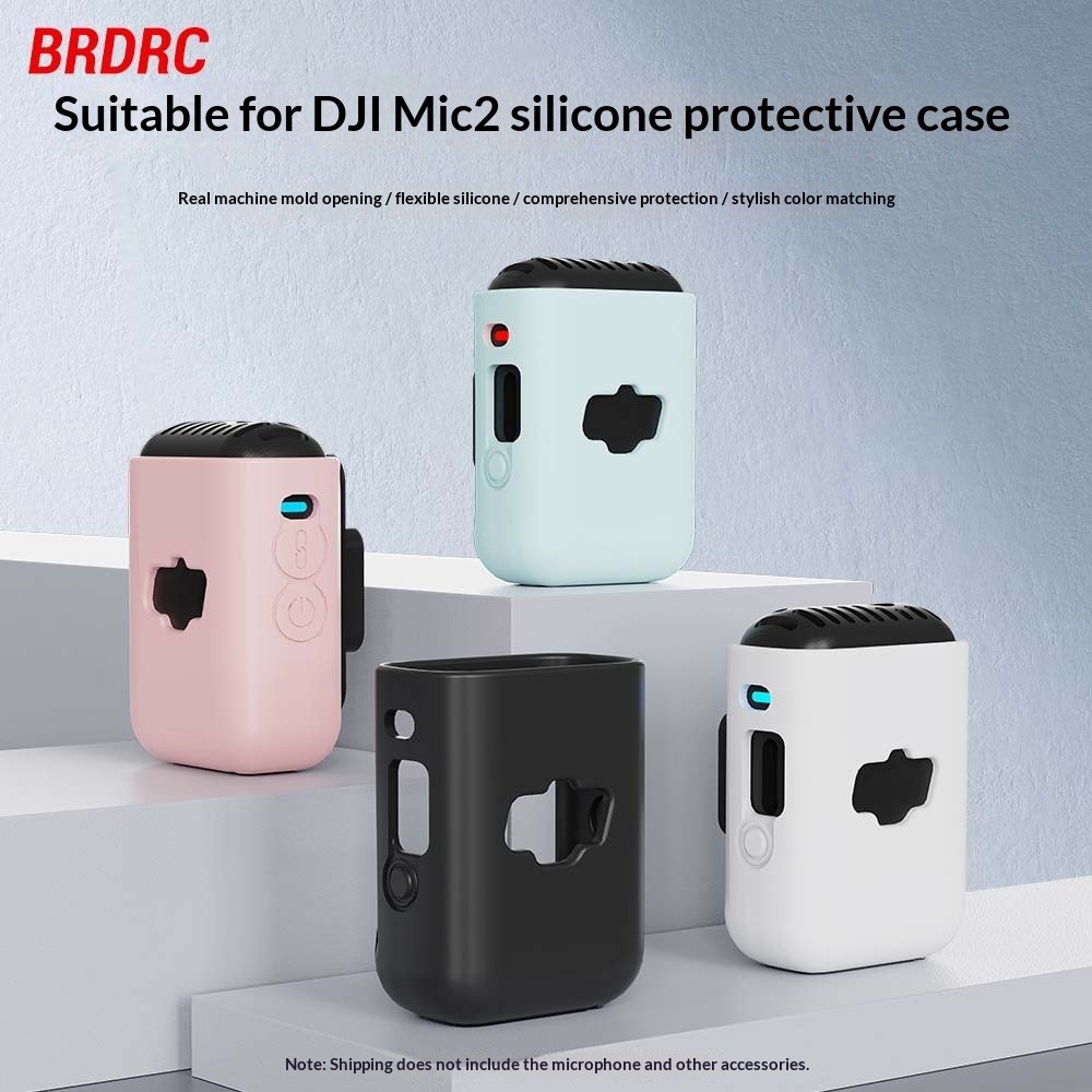 เหมาะสําหรับ DJI MIC 2 เครื่องส่งสัญญาณซิลิโคนป้องกันกรณี Vlog ไมโครโฟนไร้สายฝาครอบป้องกันอุปกรณ์เสริมป้องกันฝุ่น