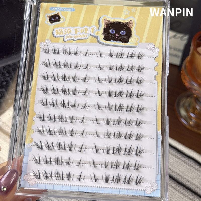 WANPIN ขนตาปลอม ขนตาล่างแยกช่อ ขนตาปลอมแบบช่อเดี่ยว เหมาะกับการถ่ายรูปและใช้งานได้หลากหลาย