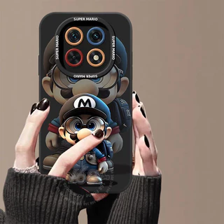 เคส Redmi Note 14 15 Pro 5G เคส Redmi Note 14 15 5G, 14 15 Pro Plus ลายการ์ตูนอนิเมะมาริโอ้ กันกระแทก พร้อมที่ป้องกันกล้อง หนังพร้อมสายโทรศัพท์ เคสซิลิโคนด้านนุ่ม